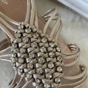 Forever Brand Diamond Studded Wedge Formal Sandal size 8.5